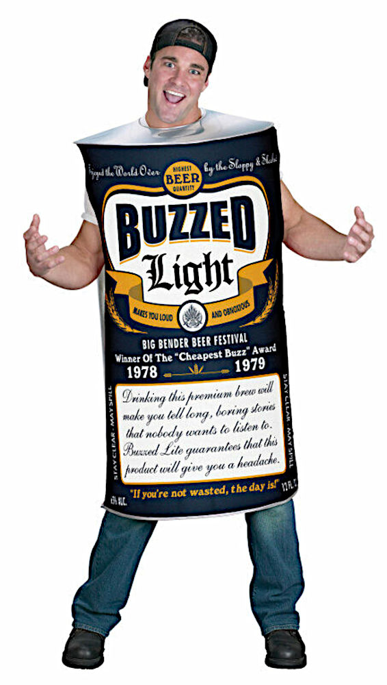 (image for) Simulated Buzzed Light Beer Can Adult Costume Halloween WIC113994STD - Click Image to Close